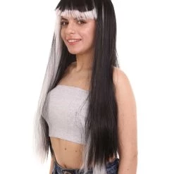 HPO Two-Toned Gothic Vampire Mens Wig | Sexy Cosplay Party Halloween Wig | Premium Breathable Capless Cap Women's