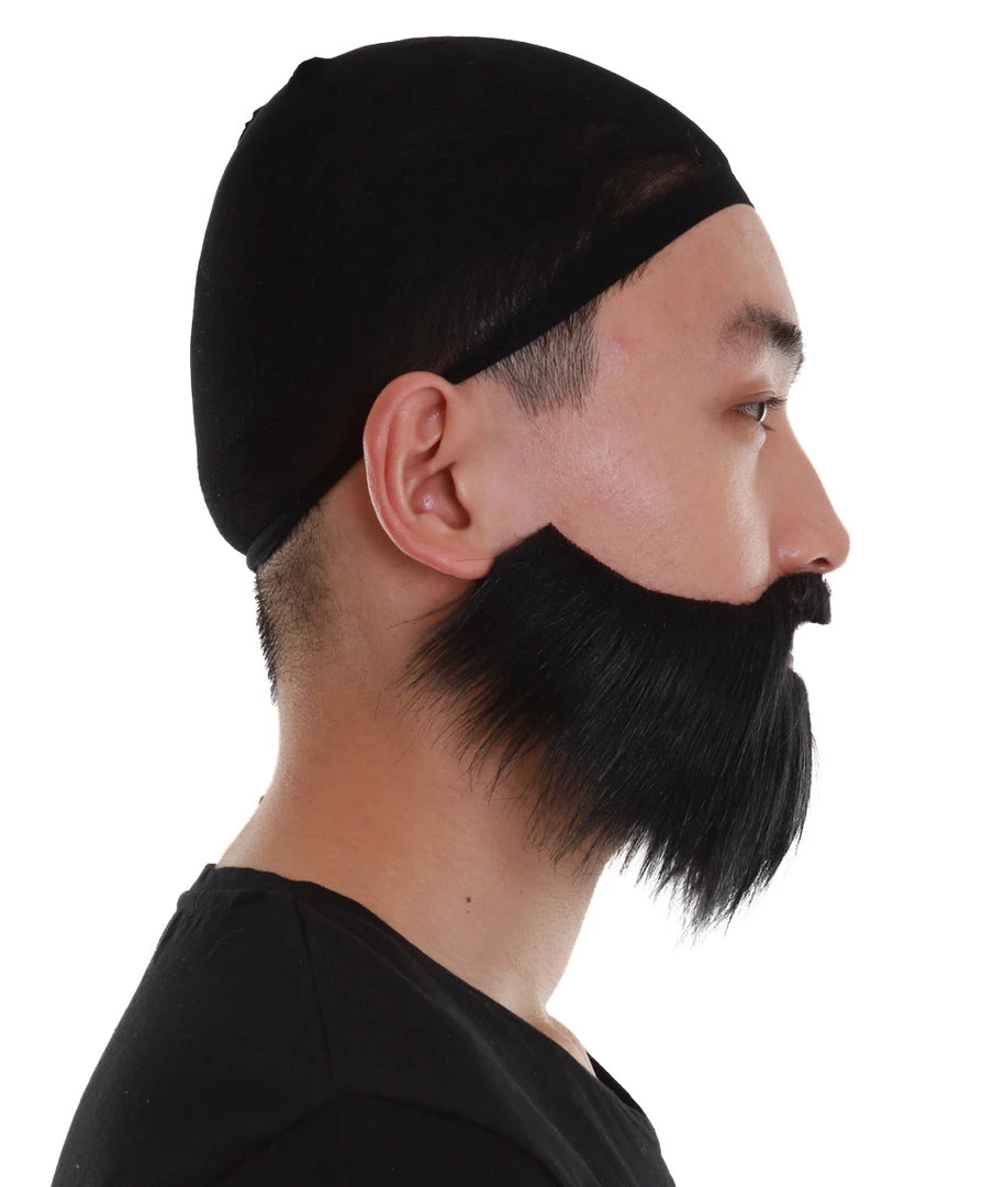 HPO Sleek Beard | Men's Black Color Straight Thick Sleek Beard