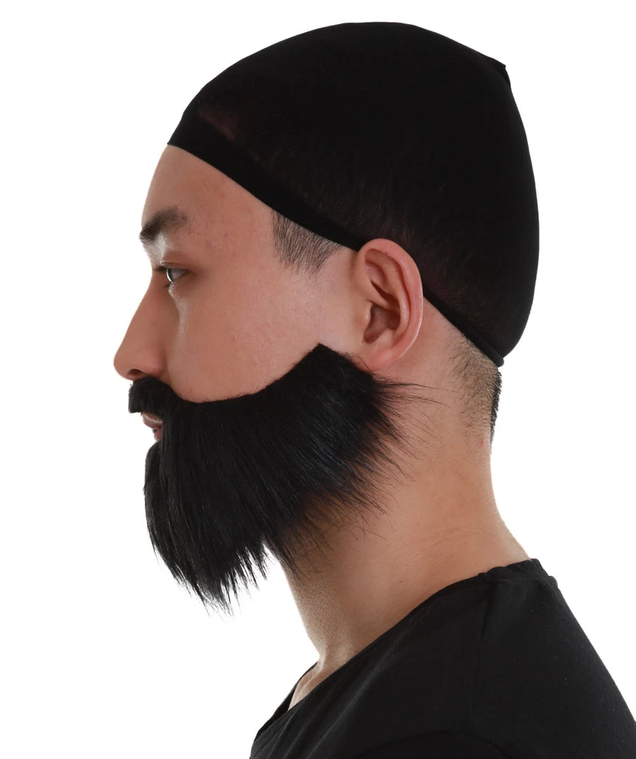 HPO Sleek Beard | Men's Black Color Straight Thick Sleek Beard