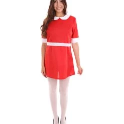 HPO Adult Women's Annie Dress Costume | Red Cosplay Costume