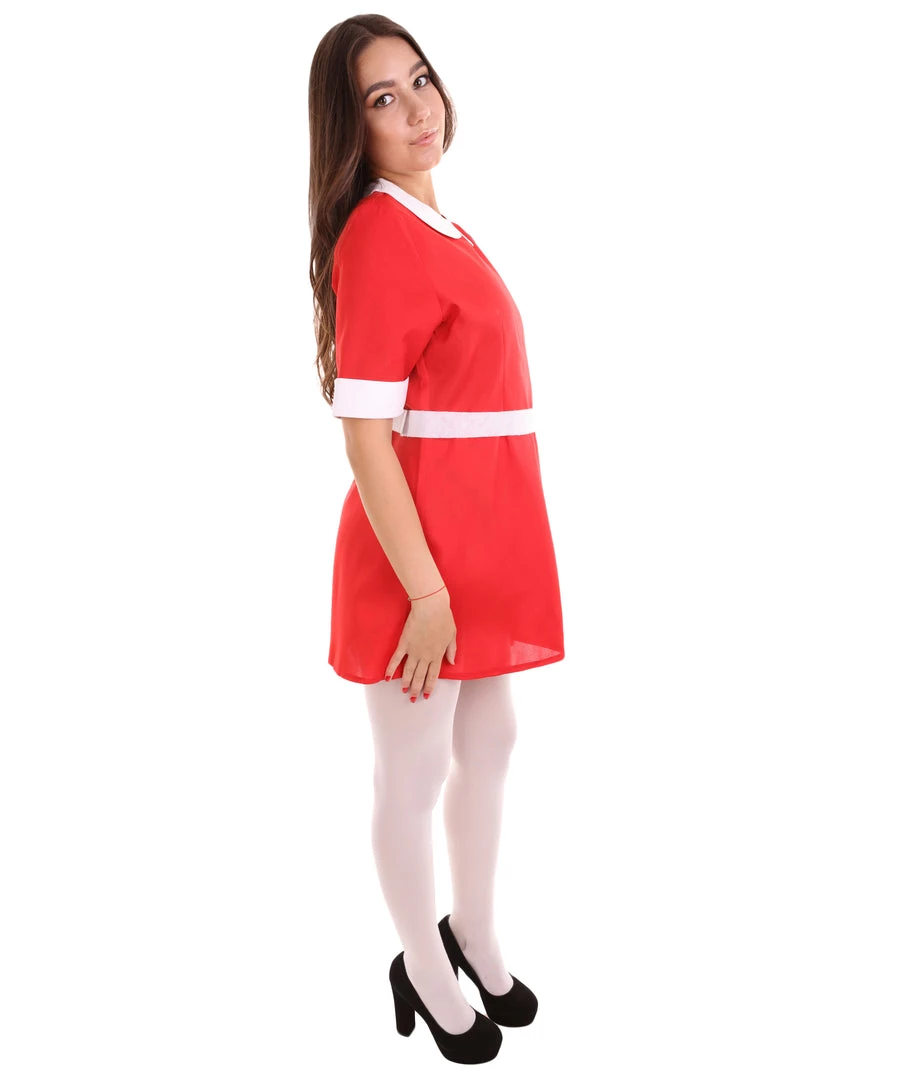 HPO Adult Women's Annie Dress Costume | Red Cosplay Costume