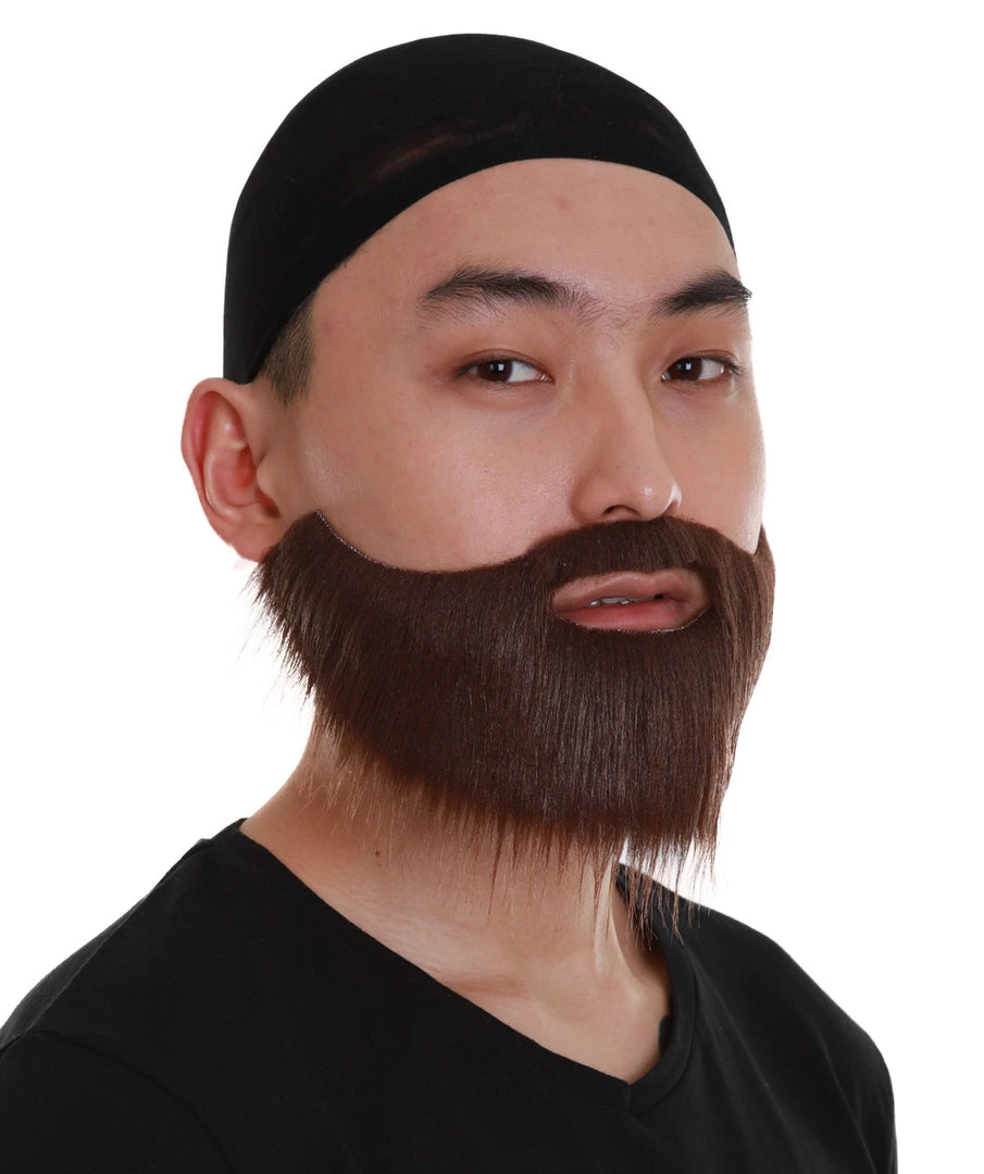 HPO Sleek Beard | Men's Brown Color Straight Thick Sleek Beard