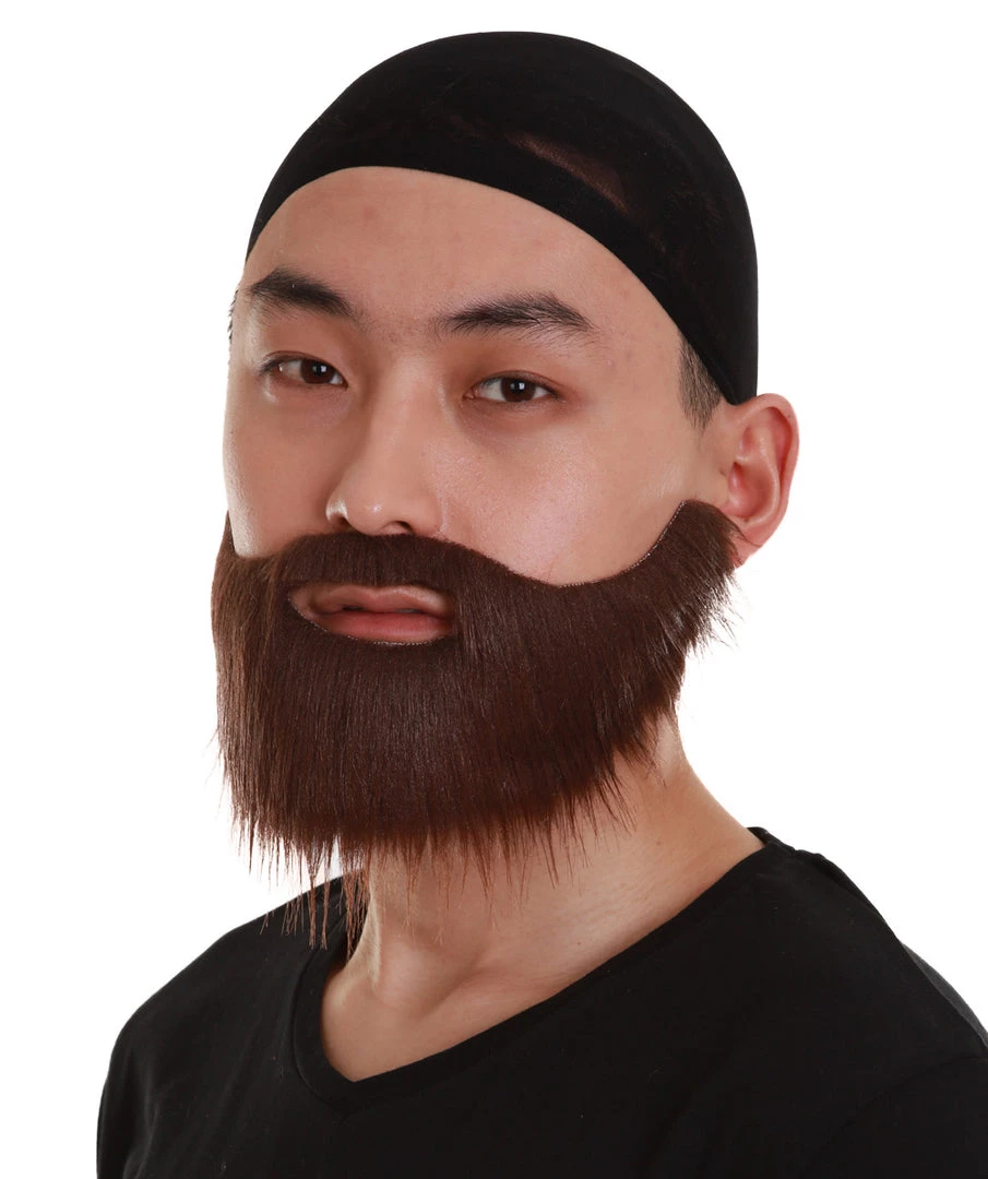 HPO Sleek Beard | Men's Brown Color Straight Thick Sleek Beard