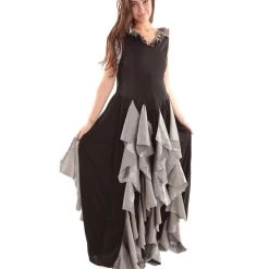 HPO Adult Women's Zombie Costume | Silver & Black Cosplay Costume