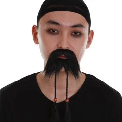 HPO Adult Men's Black Color Straight Thick Deluxe Pirate Combo