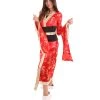 HPO Adult Women's Deluxe Geisha Embroidery Costume | Red Cosplay Costume