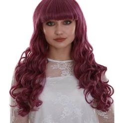 BC Adult Women's Red Color Curly Long Length Trendy Wig