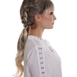 BC Women's Blonde Color Straight Medium Length Pigtails Trendy Wig