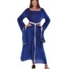HPO Adult Women's Lady Guinevere Medieval Renaissance Costume | Blue Cosplay Costume