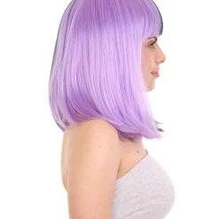 HPO Womens Two-tone Medium Bob Wig | Multiple Color Collection | Premium Breathable Capless Cap Women's Wigs