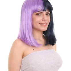 HPO Womens Two-tone Medium Bob Wig | Multiple Color Collection | Premium Breathable Capless Cap Women's Wigs