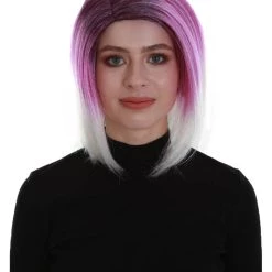 BC Mid Ombre | Women's Purple Color Straight Shoulder Length Trendy Mid Ombre Wig