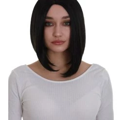 BC Natural Silk Bob | Women's Black Color Straight Shoulder Length Trendy Natural Silk Bob Wig