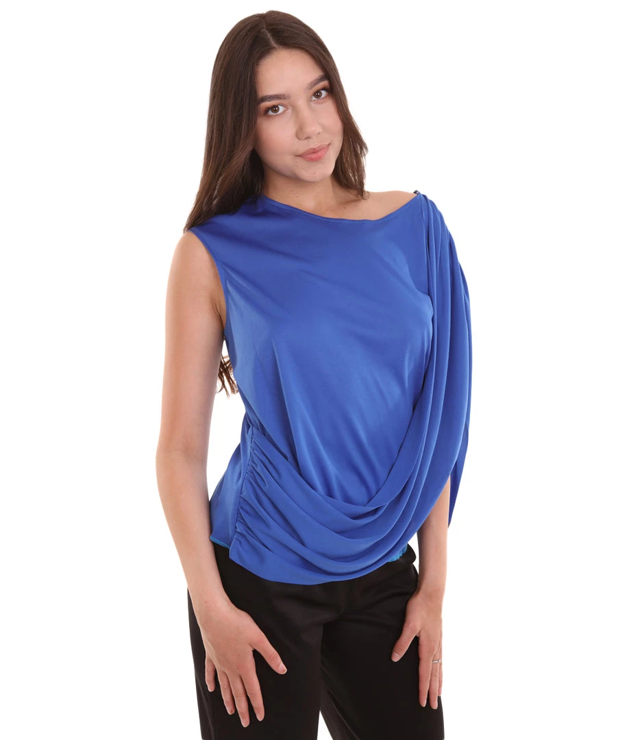 HPO Adult Women's Miss Statue Of Liberty Independence Costume | Blue Cosplay Costume