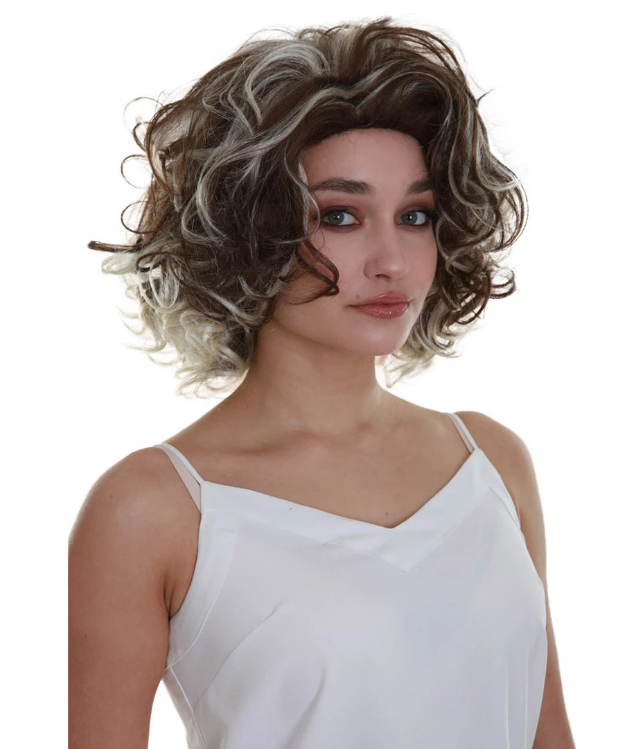 BC Short Curls Empress | Women's Brown Highlighted Color Wavy Short Length Trendy Empress Wig