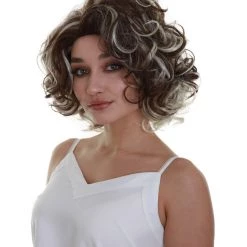 BC Short Curls Empress | Women's Brown Highlighted Color Wavy Short Length Trendy Empress Wig