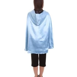 HPO Adult Women's Reversible Hooded Short Cape Costume | Multiple Color Option Halloween Costume