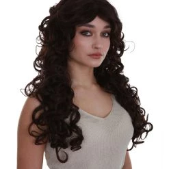 BC Adult Women's Brown Color Curly Medium Length Trendy Wig