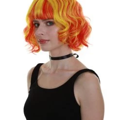 BC Ray Of Light | Women's Orange Color Wavy Shoulder Length Trendy Ray Of Light Wig