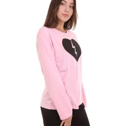 HPO Adult Women's My Heart Is Broken Long Sleeve Costume | Lt. Pink Cosplay Costume