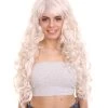 HPO Womens Super Hero Cat Long Curly Wig | Grey TV/Movie Wigs | Premium Breathable Capless Cap Women's