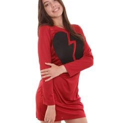 HPO Adult Women's My Heart Is Broken Wine Dress Costume | Red Cosplay Costume