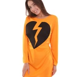 HPO Adult Women's My Heart Is Broken Dress Costume | Orange Cosplay Costume