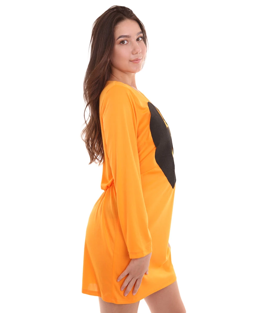 HPO Adult Women's My Heart Is Broken Dress Costume | Orange Cosplay Costume