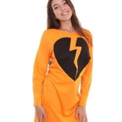 HPO Adult Women's My Heart Is Broken Dress Costume | Orange Cosplay Costume