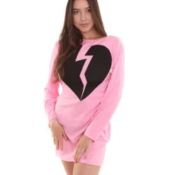HPO Adult Women's My Heart Is Broken Dress Costume | Pink Cosplay Costume