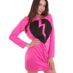 HPO Adult Women's My Heart Is Broken Costume | Hot Pink Cosplay Costume