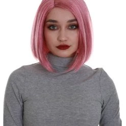 BC Introverted Bob | Women's Rose Gold Color Straight Shoulder Length Trendy Introverted Bob Wig