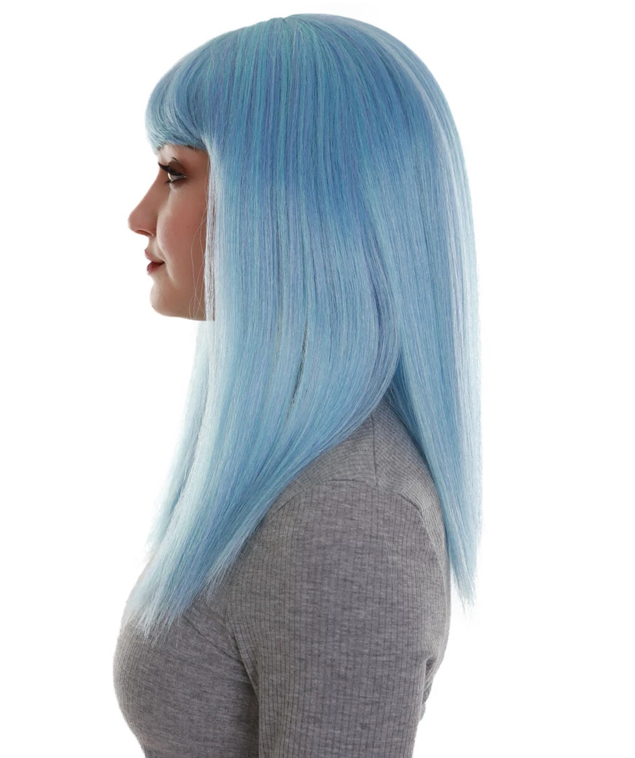 BC Dreamcicle | Women's Icy Blue Color Straight Shoulder Length Trendy Dreamcicle Wig