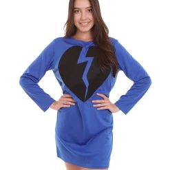 HPO Adult Women's My Heart Is Broken Costume | Blue Cosplay Costume