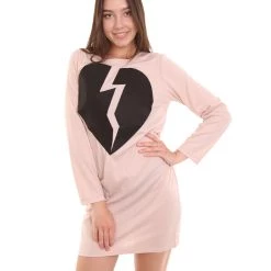 HPO Adult Women's My Heart Is Broken Nude Dress | Linen Cosplay Costume
