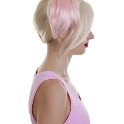 HPO Fabulous Villain | Women's Multi Color Straight Shoulder Pigtails Length Trendy Fabulous Villain Wig