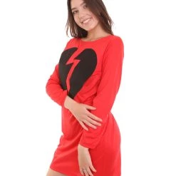 HPO Adult Women's My Heart Is Broken Dress Costume | Red Cosplay Costume