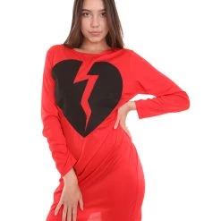 HPO Adult Women's My Heart Is Broken Dress Costume | Red Cosplay Costume