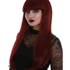 BC Midnight Lady | Women's Dark Red Color Straight Long Length Trendy Midnight Lady Wig