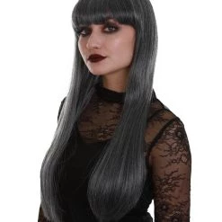 BC Midnight Lady | Women's Dark Grey Color Straight Long Length Trendy Midnight Lady Wig