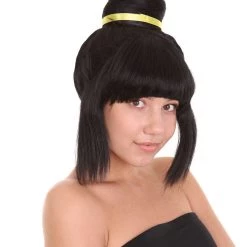 HPO Women's Anime Manga Womens Wig | Black Cosplay TV/Movie Wigs | Premium Breathable Capless Cap