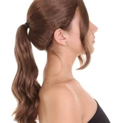 HPO Movie Adventurer Womens Wig | Dark Auburn Movie Wig | Premium Breathable Capless Cap