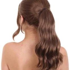 HPO Movie Adventurer Womens Wig | Dark Auburn Movie Wig | Premium Breathable Capless Cap