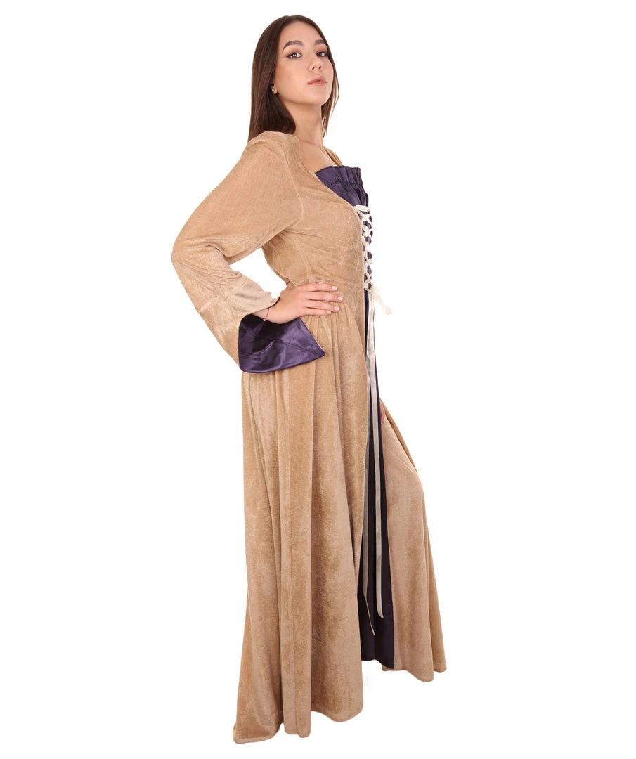 HPO Adult Women's Medieval Renaissance Fancy Dress Costume | Multi Color Cosplay Costume