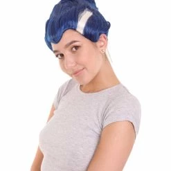 HPO Womens Monster Family Blue Wig | Blue Emma TV/Movie Wigs | Premium Breathable Capless Cap Women's