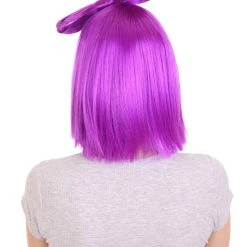 HPO Neon Purple Butterfly Womens Wig | Party Ready Fancy Cosplay Halloween Wig | Premium Breathable Capless Cap