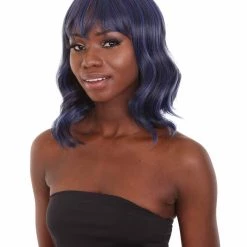HPO Adults Women Shoulder Length Wavy Wigs | Multicolor Options Cosplay Wigs | Premium Breathable Capless Cap