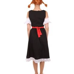 HPO Adult Women's Oktoberfest Fraulein Costume | Black & Red Halloween Costume