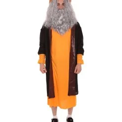 HPO Adult Men's Leonardo Da Vinci Painter Artitst 4Pc Costume | Orange Cosplay Costume