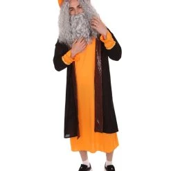 HPO Adult Men's Leonardo Da Vinci Painter Artitst 4Pc Costume | Orange Cosplay Costume
